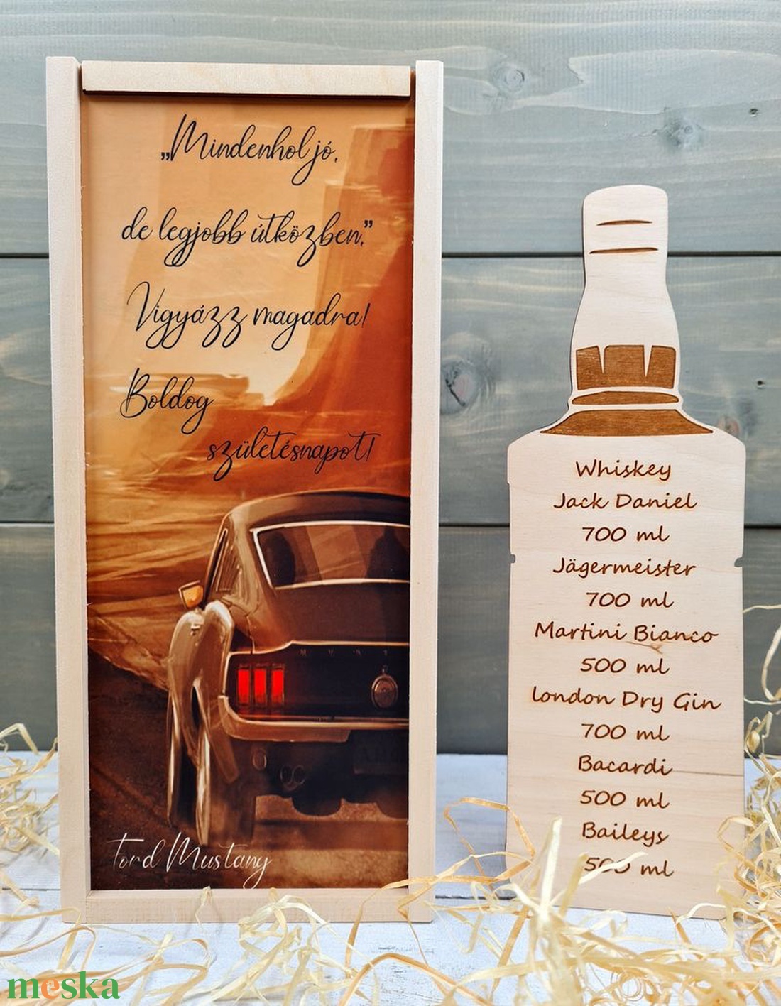 Mustang Italos Ajándék Díszdoboz Szülinapra - otthon & életmód - konyhafelszerelés, tálalás - tálalás - bortartó - Meska.hu