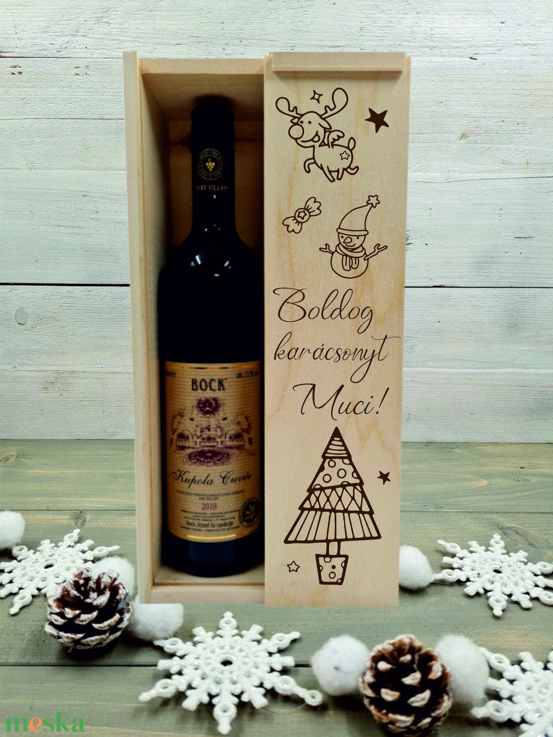 Szarvas és a hóember karácsonyi ajándék boros díszdoboz - karácsony - karácsonyi lakásdekoráció - karácsonyi lakásdíszek - Meska.hu Szarvas és a hóember karácsonyi ajándék boros díszdoboz - karácsony - karácsonyi lakásdekoráció - karácsonyi lakásdíszek - Meska.hu