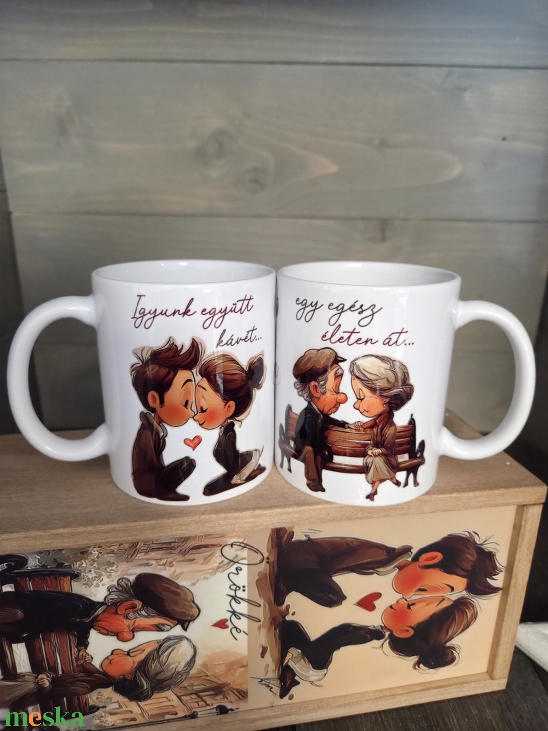 Örökké együtt bögre és kiskanál szett díszdobozban - esküvő - emlék & ajándék - doboz - Meska.hu Örökké együtt bögre és kiskanál szett díszdobozban - esküvő - emlék & ajándék - doboz - Meska.hu