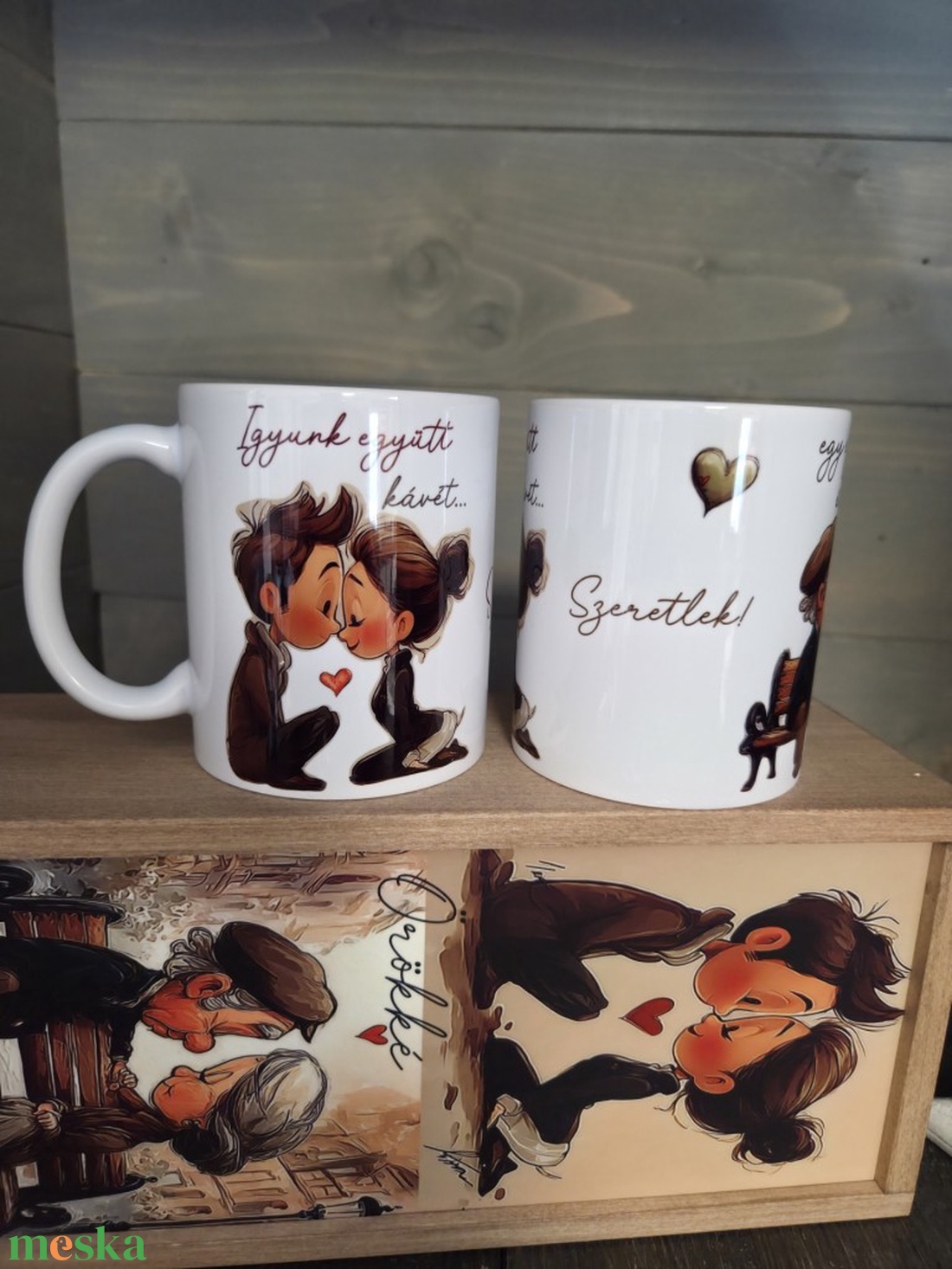 Örökké együtt bögre és kiskanál szett díszdobozban - esküvő - emlék & ajándék - doboz - Meska.hu Örökké együtt bögre és kiskanál szett díszdobozban - esküvő - emlék & ajándék - doboz - Meska.hu