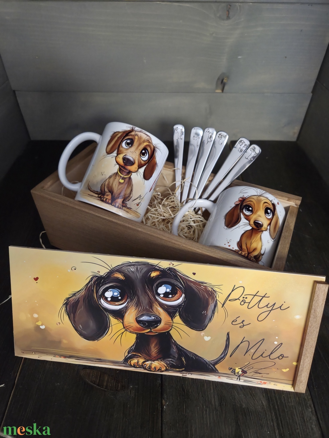 MySweetDog Tacskók Sissydesign ajándékcsomag díszdobozban - otthon & életmód - kisállatoknak - más házikedvenceknek - Meska.hu