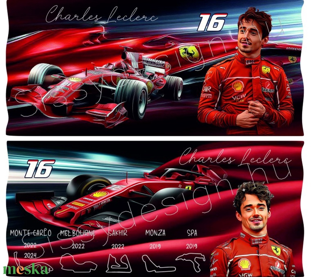 F1 Charles Leclerc ajándékcsomag rajongóknak - otthon & életmód - konyhafelszerelés, tálalás - tálalás - bögre & csésze - Meska.hu