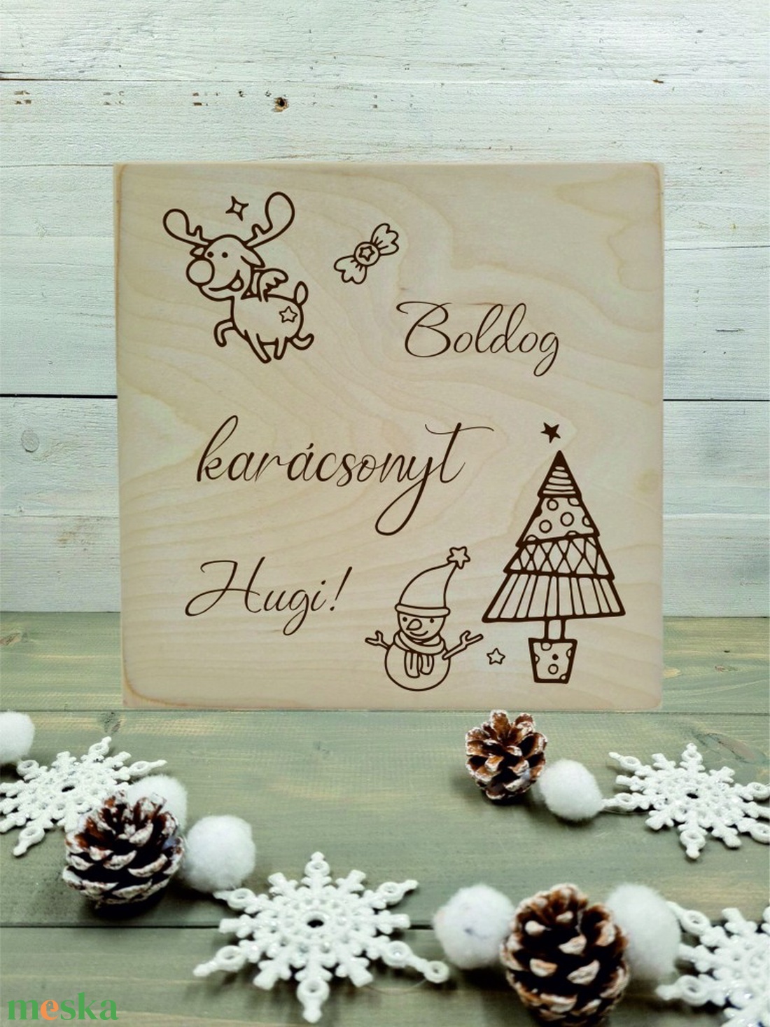 Karácsonyi szarvas ajándék díszdoboz karácsonyra - otthon & életmód - dekoráció - asztal és polc dekoráció - díszdoboz - Meska.hu