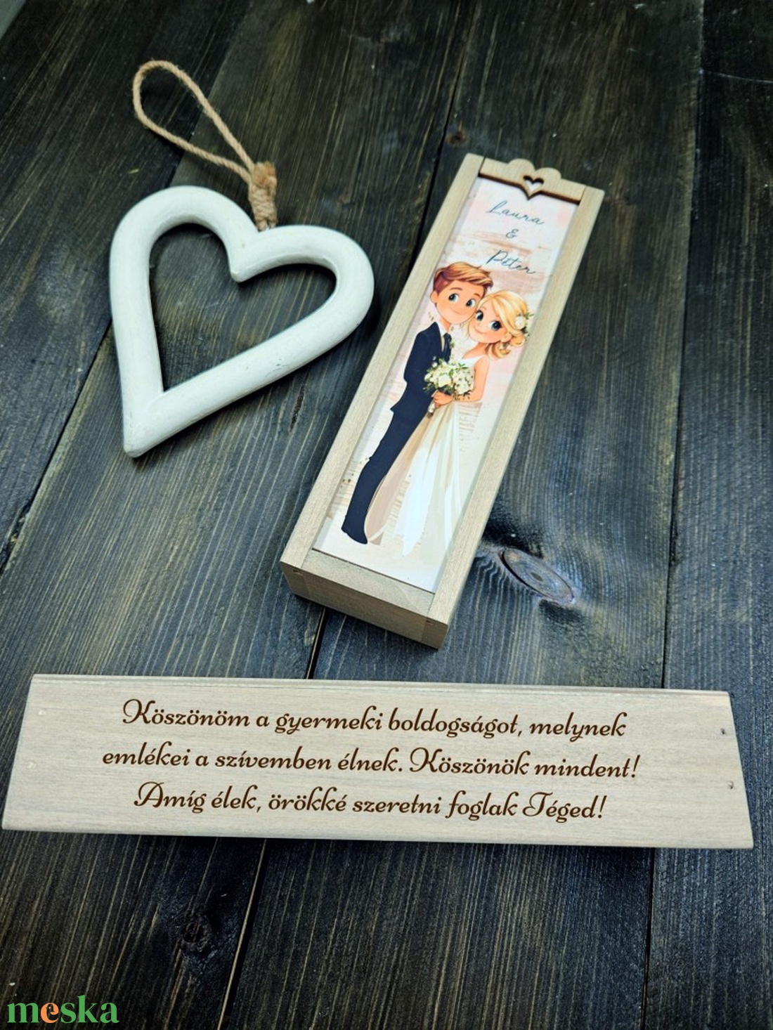 Gravírozott kiskanál készlet díszdobozban esküvőre - otthon & életmód - konyhafelszerelés, tálalás - tálalás - kanál & villa - Meska.hu