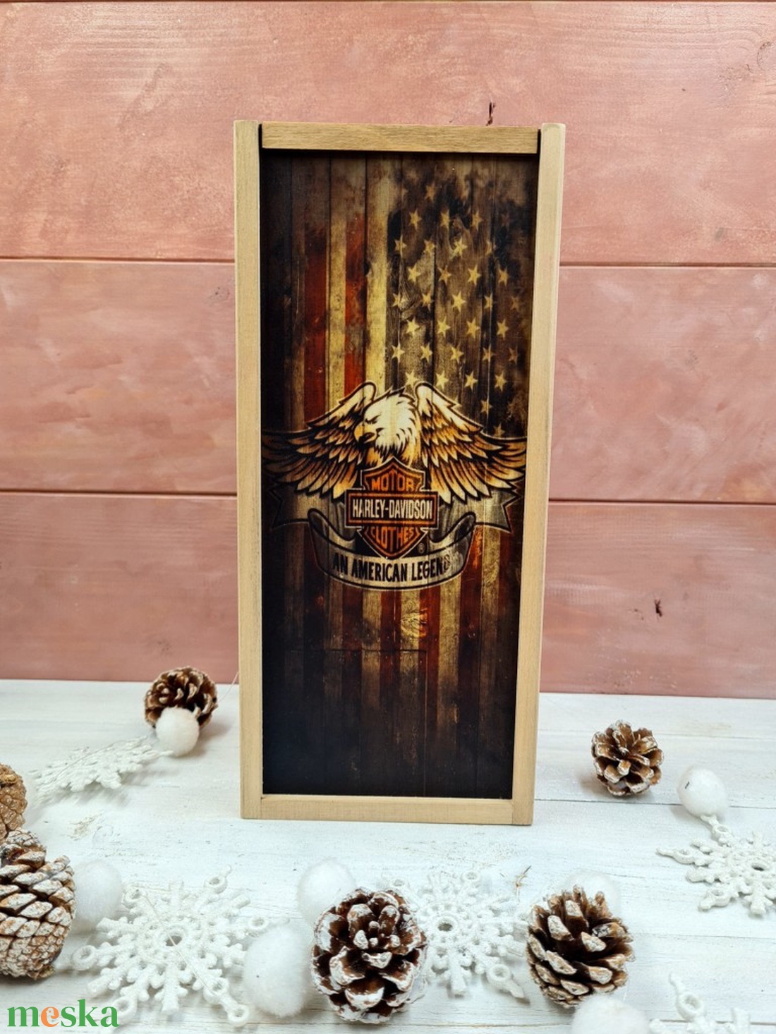 Harley Davidson italos ajándék díszdoboz szülinapra - otthon & életmód - konyhafelszerelés, tálalás - italos kellékek - italtartó - Meska.hu