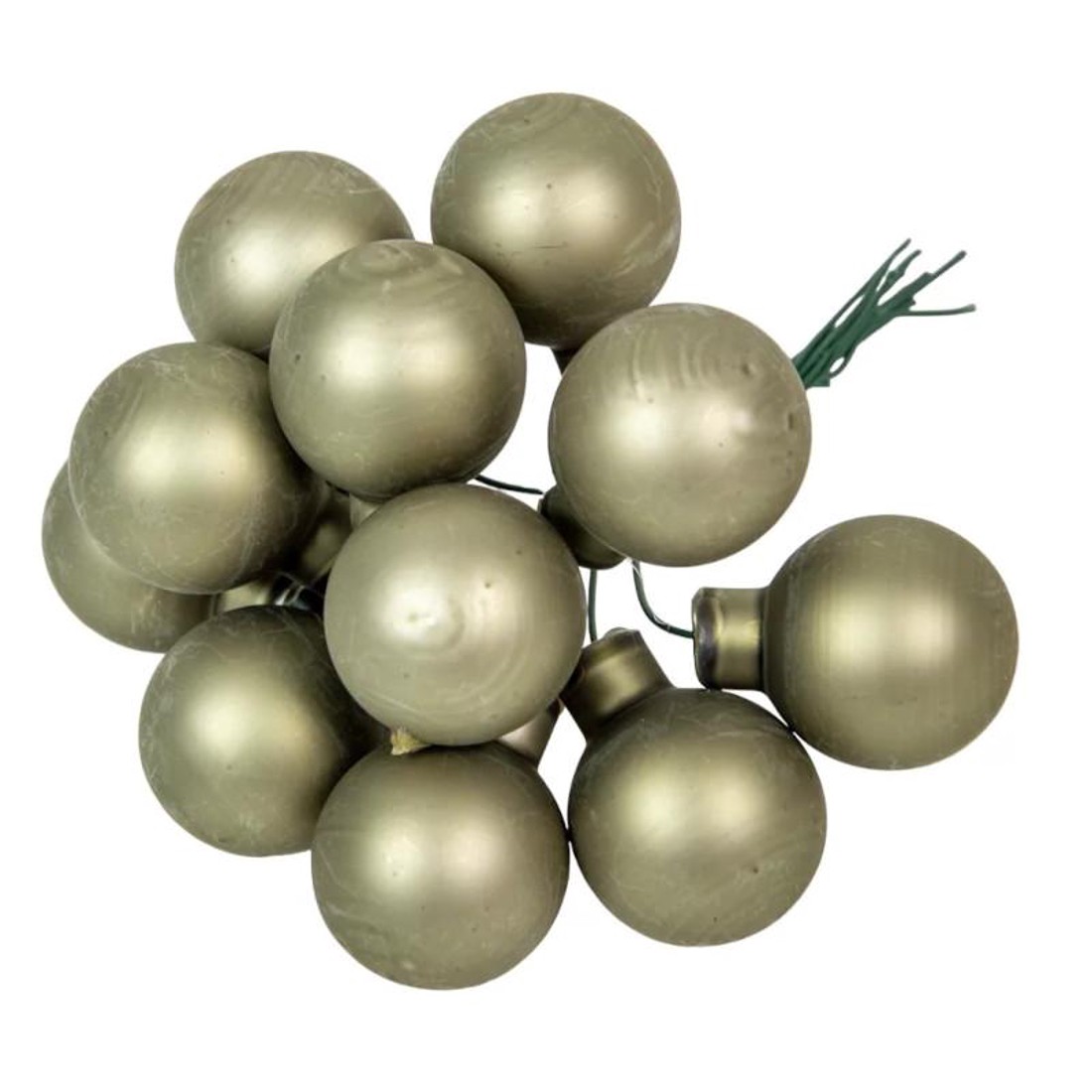 Üveggömb pick 2,5 cm - rozmaring - matt 12 db - kellékek & szerszámok - dekorációs kellékek - üveggömb pick - Meska.hu