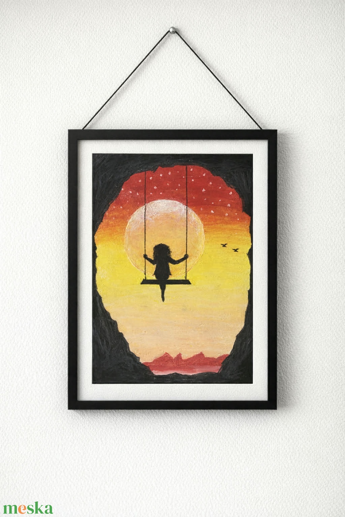 Holdfényben születő harmónia - művészet - festmény - festmény vegyes technika - Meska.hu