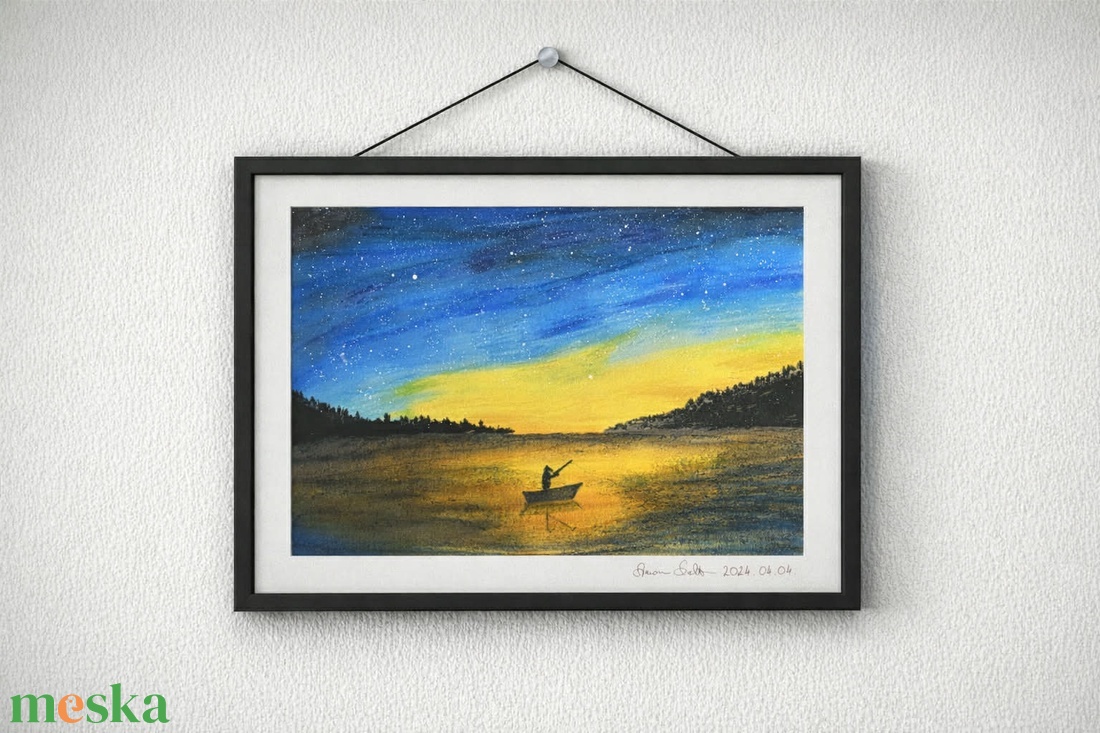 A lélek taván - művészet - festmény - festmény vegyes technika - Meska.hu