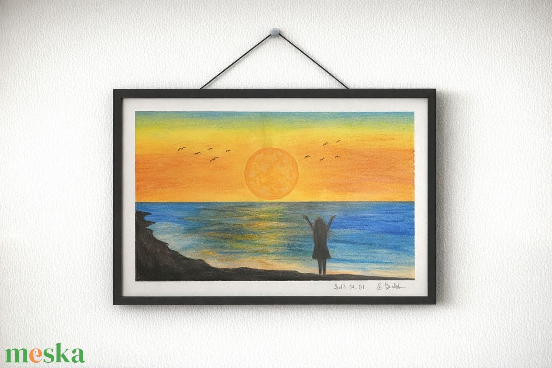 Szabadság a horizonton - művészet - festmény - festmény vegyes technika - Meska.hu