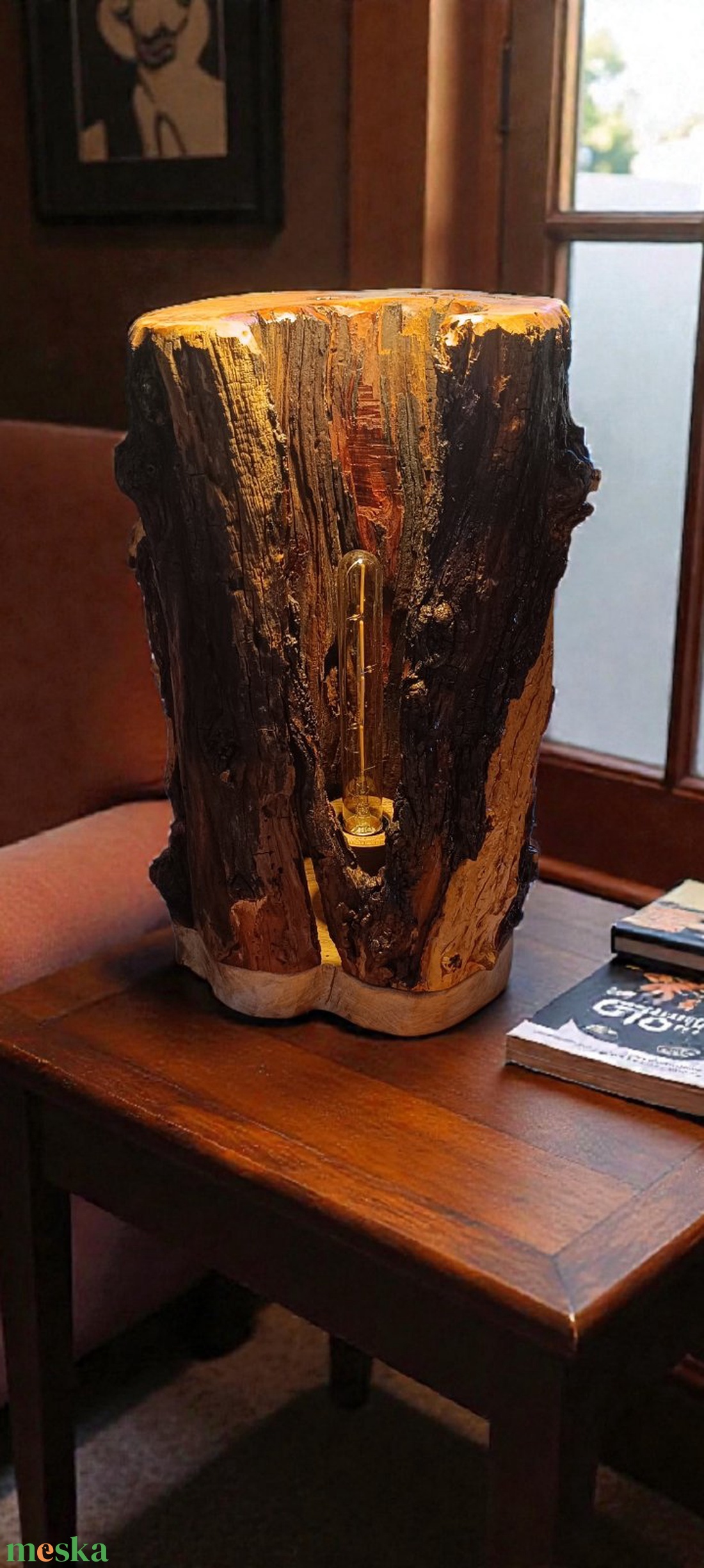 Üreges mandulafaág hangulatlámpa - otthon & életmód - lámpa - hangulatlámpa - Meska.hu