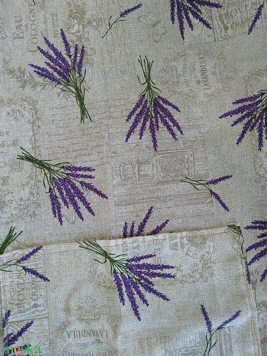 Kötény l- evendula mintás - otthon & életmód - konyhafelszerelés, tálalás - konyhai textil - kötény - Meska.hu