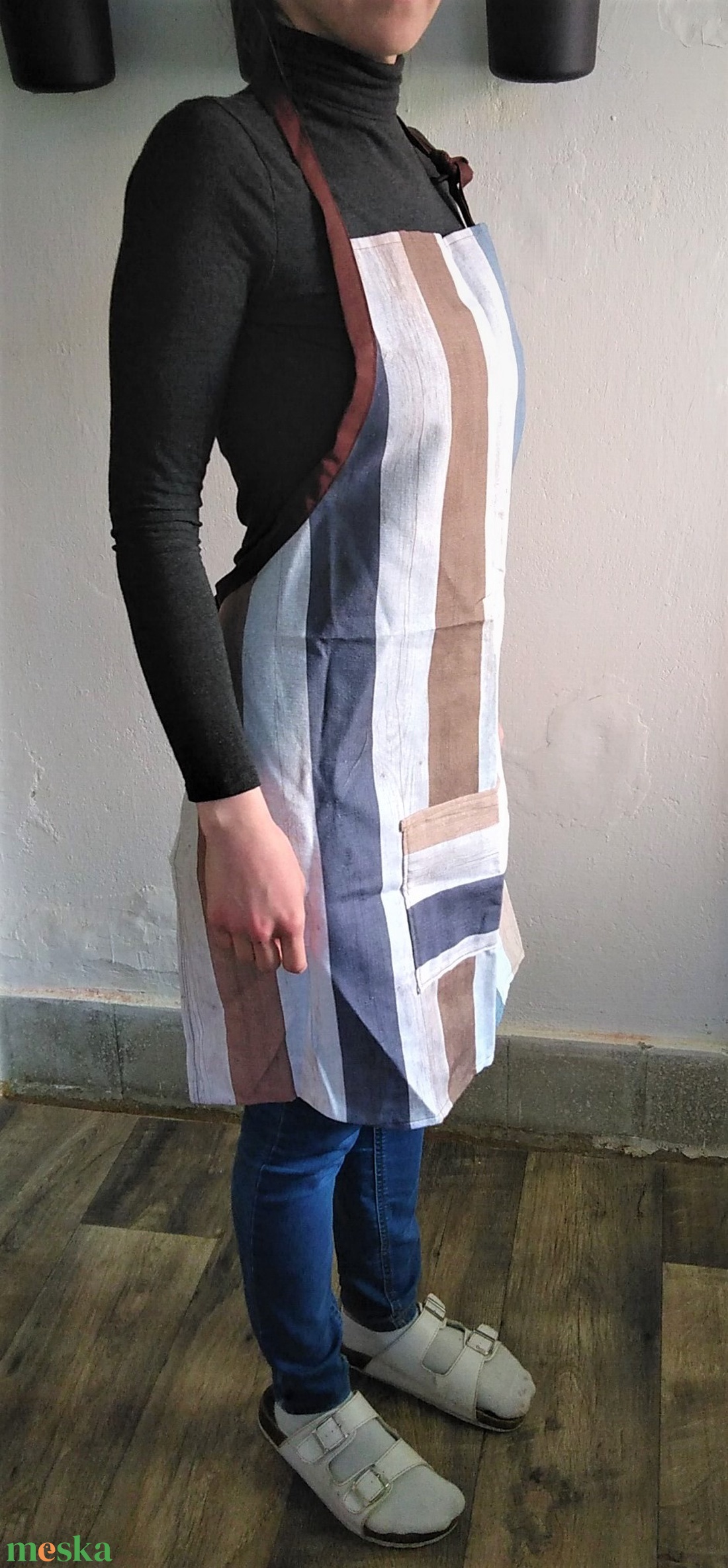 Kötény csíkos mintás - otthon & életmód - konyhafelszerelés, tálalás - konyhai textil - kötény - Meska.hu Kötény csíkos mintás - otthon & életmód - konyhafelszerelés, tálalás - konyhai textil - kötény - Meska.hu