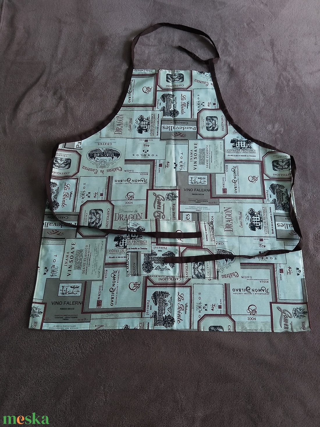 Kötény Bor mintás - otthon & életmód - konyhafelszerelés, tálalás - konyhai textil - kötény - Meska.hu Kötény Bor mintás - otthon & életmód - konyhafelszerelés, tálalás - konyhai textil - kötény - Meska.hu