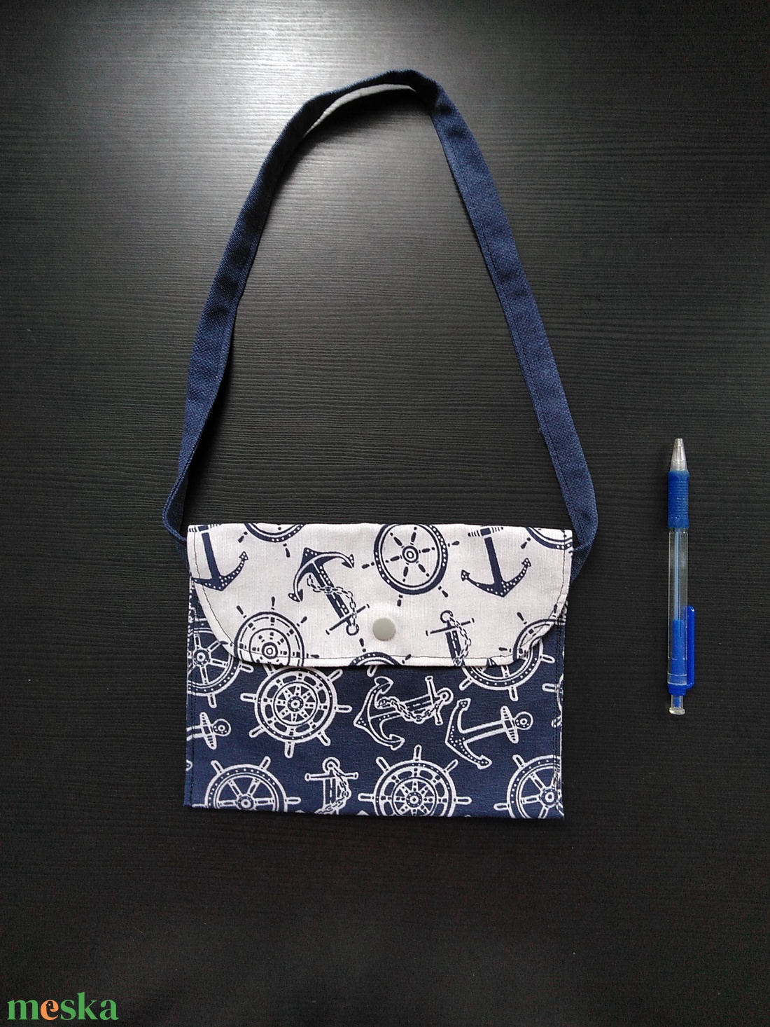 Gyerek tarisznya tengerész mintás - táska & tok - kézitáska & válltáska - tarisznya - Meska.hu