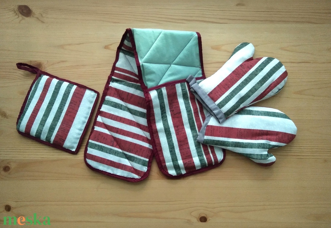 Konyha szett bordó csíkos - otthon & életmód - konyhafelszerelés, tálalás - konyhai textil - edényfogó & edényfedő - Meska.hu Konyha szett bordó csíkos - otthon & életmód - konyhafelszerelés, tálalás - konyhai textil - edényfogó & edényfedő - Meska.hu