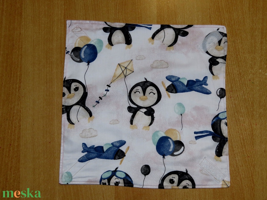 Öko szendvicscsomagoló - repülős pingvin mintás - táska & tok - uzsonna- & ebéd tartó - szendvics csomagoló - Meska.hu