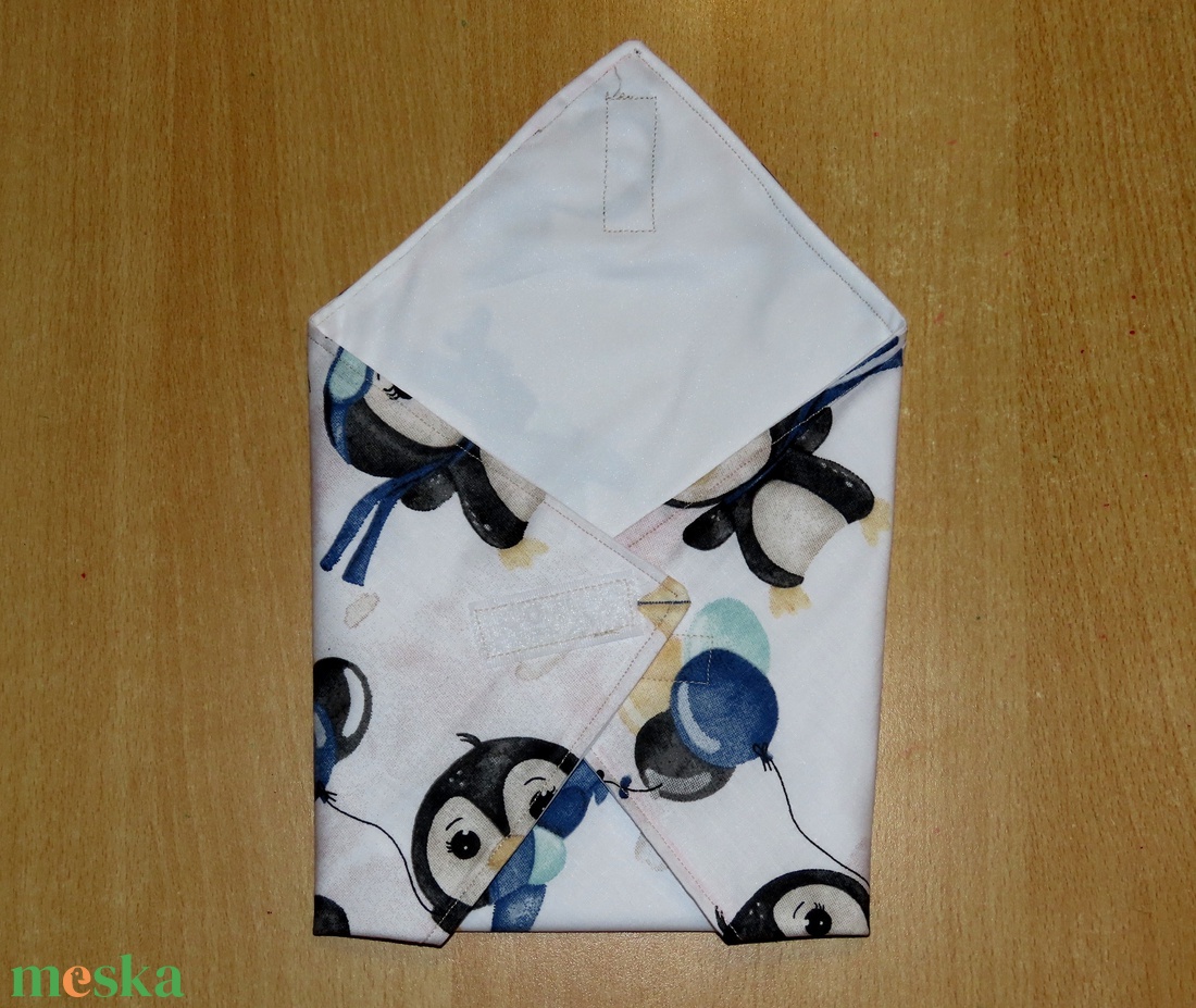 Öko szendvicscsomagoló - repülős pingvin mintás - táska & tok - uzsonna- & ebéd tartó - szendvics csomagoló - Meska.hu