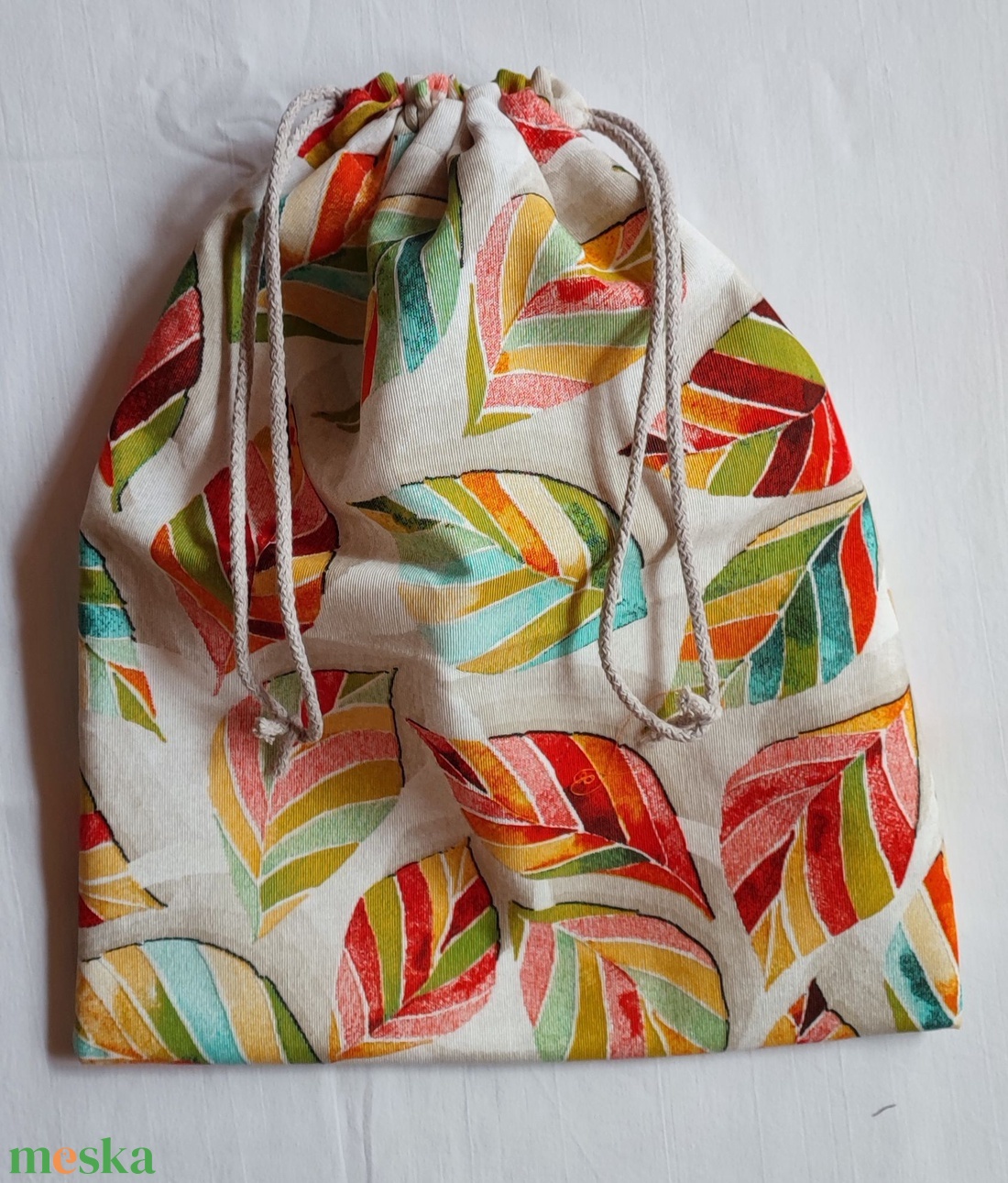 Kenyeres zsák - színes levél mintás - táska & tok - bevásárlás & shopper táska - kenyeres zsák - Meska.hu