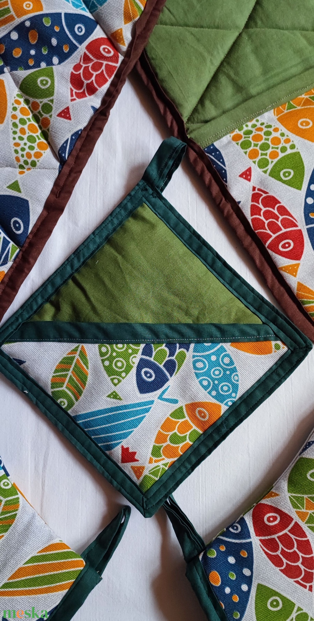 Konyha szett vidám hal mintás - otthon & életmód - konyhafelszerelés, tálalás - konyhai textil - edényfogó & edényfedő - Meska.hu Konyha szett vidám hal mintás - otthon & életmód - konyhafelszerelés, tálalás - konyhai textil - edényfogó & edényfedő - Meska.hu