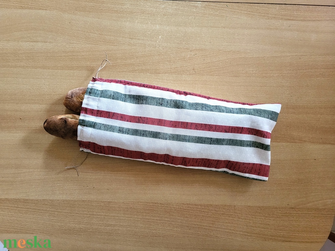 Frissentartó Bagett tasak - csíkos mintás - táska & tok - bevásárlás & shopper táska - kenyeres zsák - Meska.hu