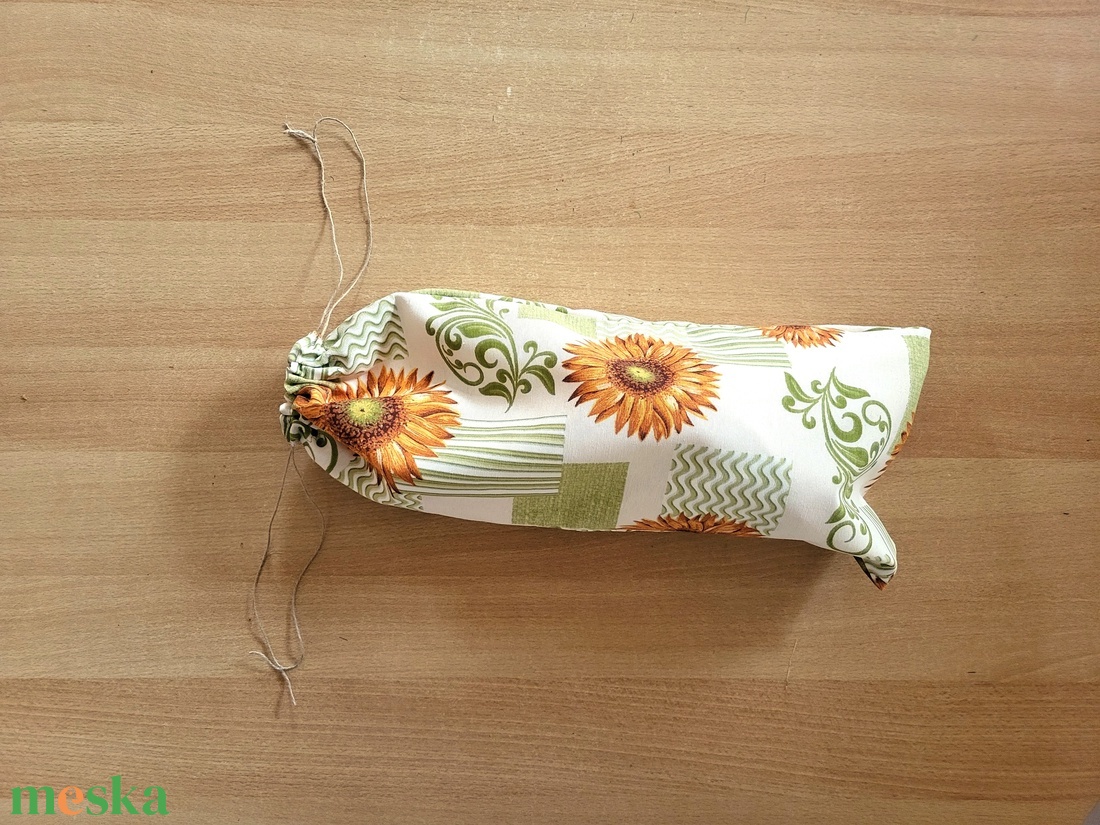 Frissentartó Bagett tasak - napraforgó mintás - táska & tok - bevásárlás & shopper táska - kenyeres zsák - Meska.hu