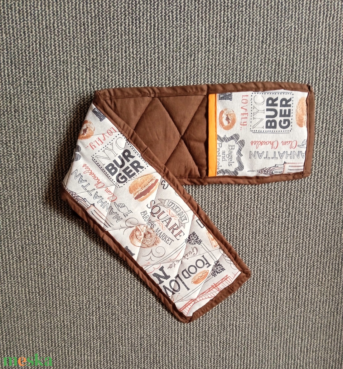 Tepsifogó kávé és amerikai konyha mintás - otthon & életmód - konyhafelszerelés, tálalás - konyhai textil - edényfogó & edényfedő - Meska.hu