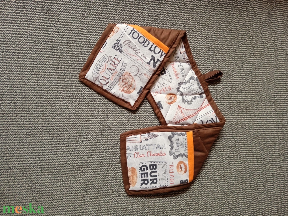 Tepsifogó kávé és amerikai konyha mintás - otthon & életmód - konyhafelszerelés, tálalás - konyhai textil - edényfogó & edényfedő - Meska.hu