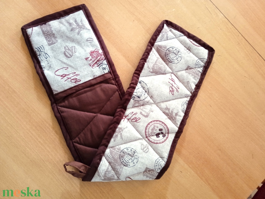 Tepsifogó kávé és amerikai konyha mintás - otthon & életmód - konyhafelszerelés, tálalás - konyhai textil - edényfogó & edényfedő - Meska.hu