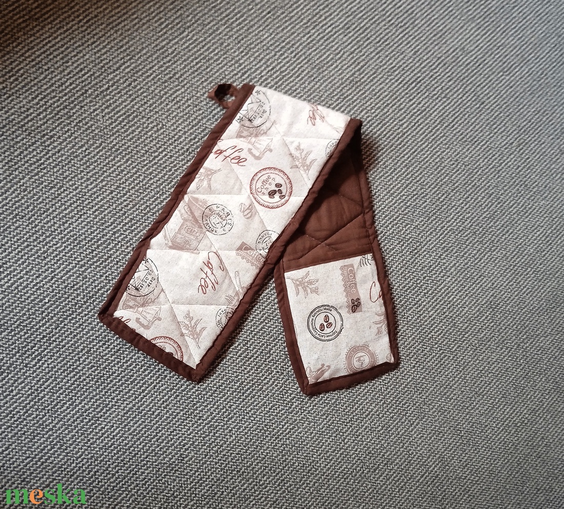 Tepsifogó kávé és amerikai konyha mintás - otthon & életmód - konyhafelszerelés, tálalás - konyhai textil - edényfogó & edényfedő - Meska.hu