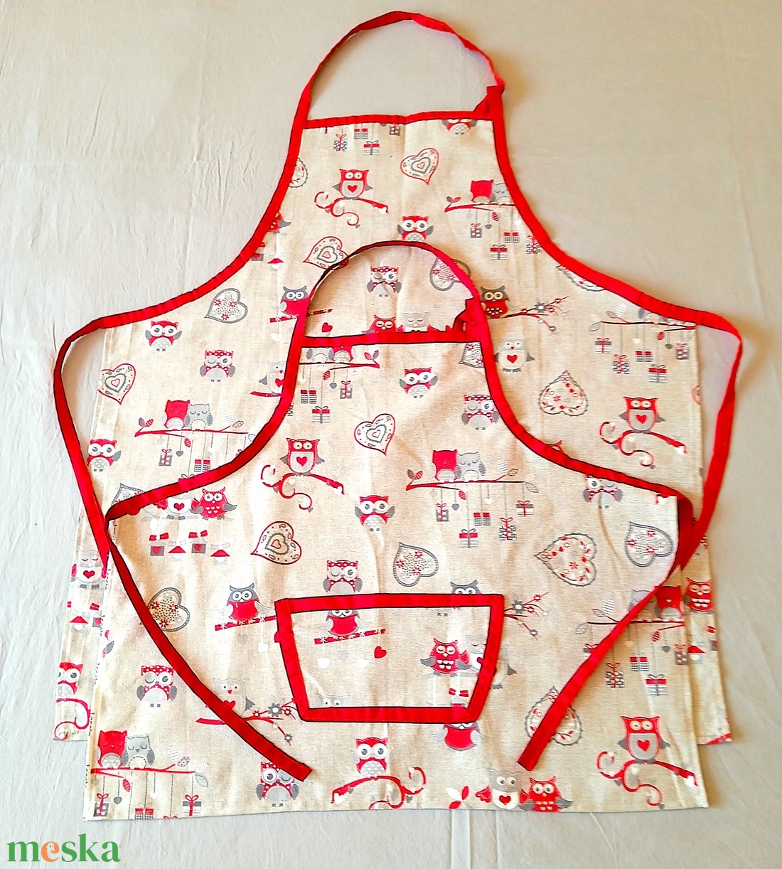 Mama - unoka / anya - gyermeke kötény szett -bagoly szíves - otthon & életmód - konyhafelszerelés, tálalás - konyhai textil - kötény - Meska.hu Mama - unoka / anya - gyermeke kötény szett -bagoly szíves - otthon & életmód - konyhafelszerelés, tálalás - konyhai textil - kötény - Meska.hu