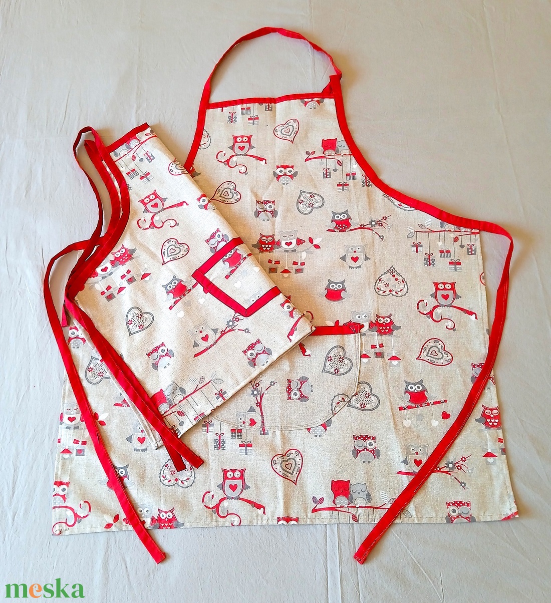 Mama - unoka / anya - gyermeke kötény szett -bagoly szíves - otthon & életmód - konyhafelszerelés, tálalás - konyhai textil - kötény - Meska.hu Mama - unoka / anya - gyermeke kötény szett -bagoly szíves - otthon & életmód - konyhafelszerelés, tálalás - konyhai textil - kötény - Meska.hu