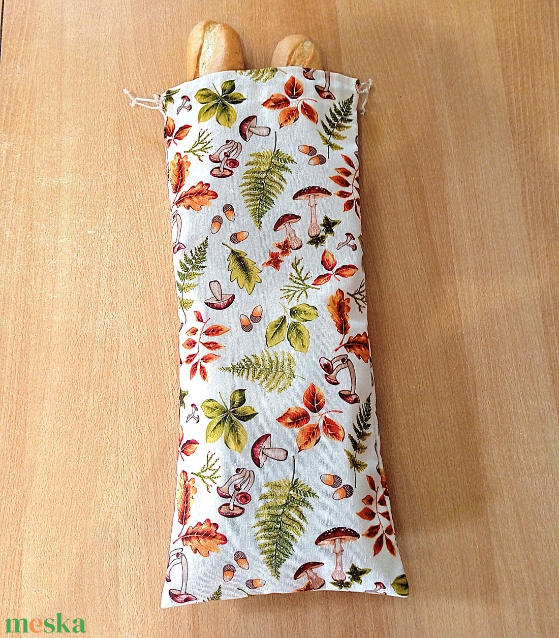 Frissentartó Bagett tasak - gomba, makk mintás - táska & tok - bevásárlás & shopper táska - kenyeres zsák - Meska.hu Frissentartó Bagett tasak - gomba, makk mintás - táska & tok - bevásárlás & shopper táska - kenyeres zsák - Meska.hu