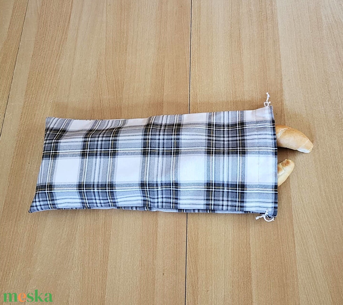 Frissentartó Bagett tasak -kocka mintás - táska & tok - bevásárlás & shopper táska - kenyeres zsák - Meska.hu
