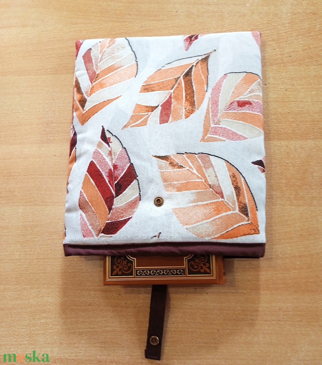 Könyvtok - őszi levél mintás - könyv & zene - könyvtok - Meska.hu