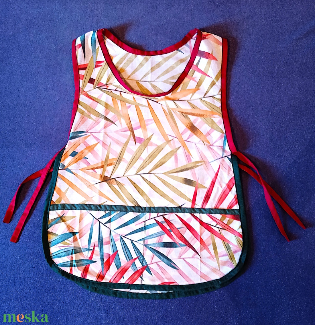 Tunika kötény - Őszi levelek - otthon & életmód - konyhafelszerelés, tálalás - konyhai textil - kötény - Meska.hu