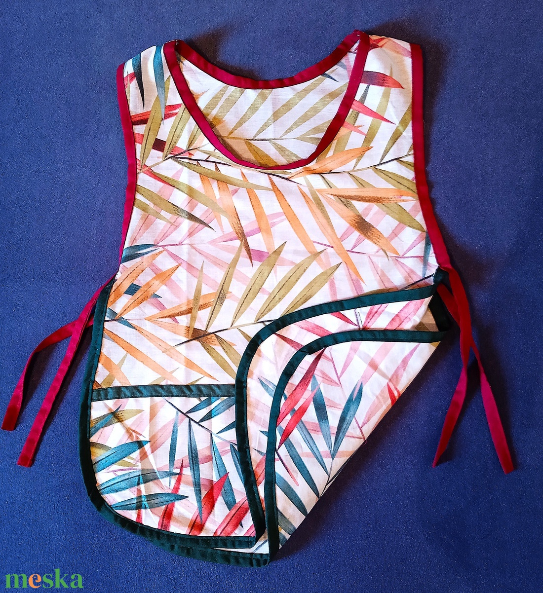 Tunika kötény - Őszi levelek - otthon & életmód - konyhafelszerelés, tálalás - konyhai textil - kötény - Meska.hu