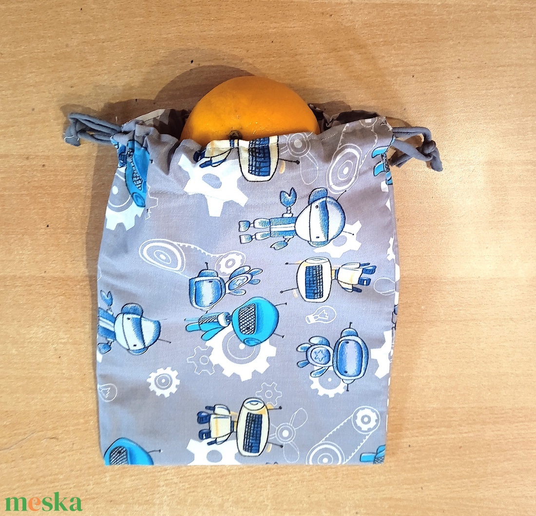 Robotos nasi tasak, öko szendvics tasak, snack bag - táska & tok - bevásárlás & shopper táska - kenyeres zsák - Meska.hu