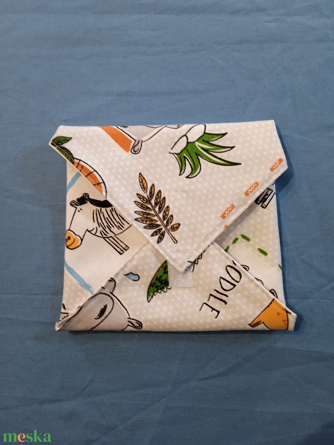 Öko szendvicscsomagoló, újra szalvéta - rajzos állatfigurák - táska & tok - uzsonna- & ebéd tartó - szendvics csomagoló - Meska.hu