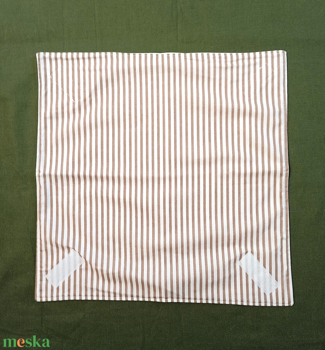 Öko szendvicscsomagoló - újra szalvéta - natúr csíkos mintás - táska & tok - uzsonna- & ebéd tartó - szendvics csomagoló - Meska.hu