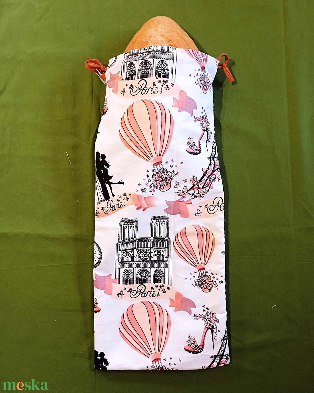 Frissentartó bagett tasak - francia hangulatú  - táska & tok - bevásárlás & shopper táska - kenyeres zsák - Meska.hu