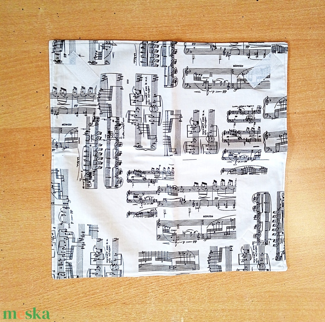 Öko szendvicscsomagoló - újra szalvéta - kottás  - táska & tok - uzsonna- & ebéd tartó - szendvics csomagoló - Meska.hu