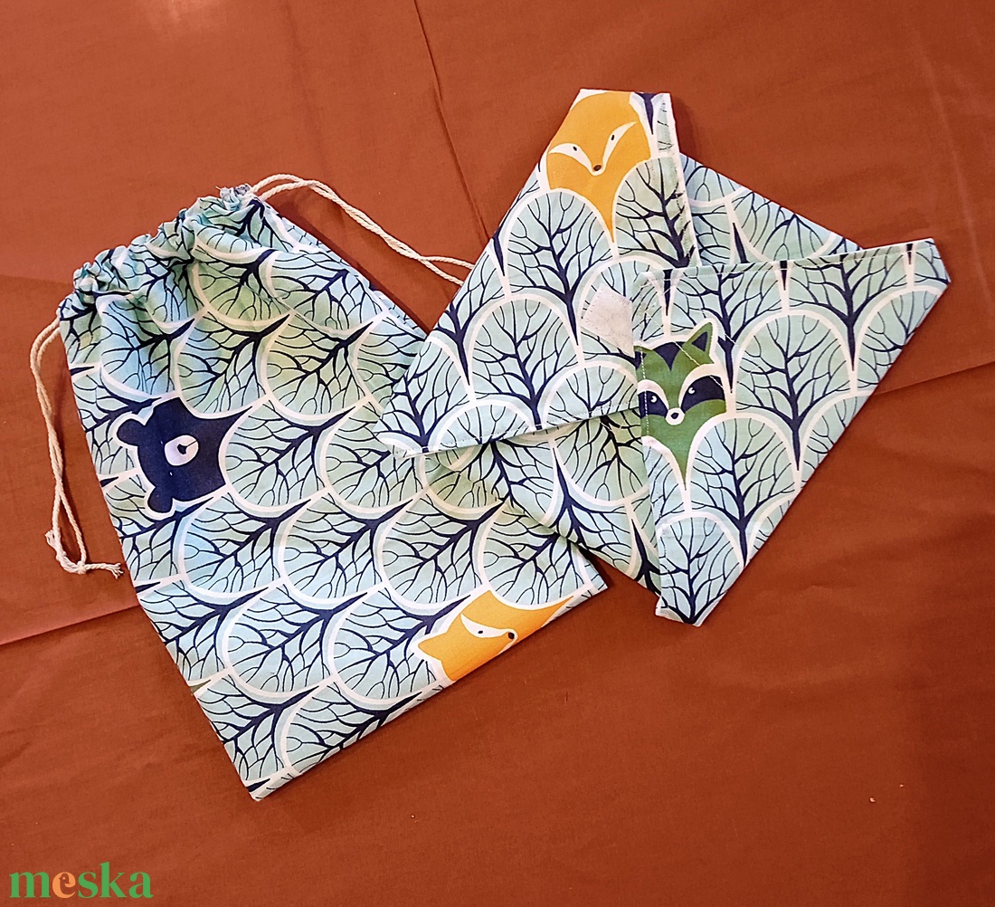 Kukucskáló erdei állatok mintás, mosható uzsonnacsomagoló szett -  - Meska.hu