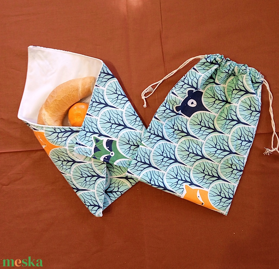 Kukucskáló erdei állatok mintás, mosható uzsonnacsomagoló szett -  - Meska.hu