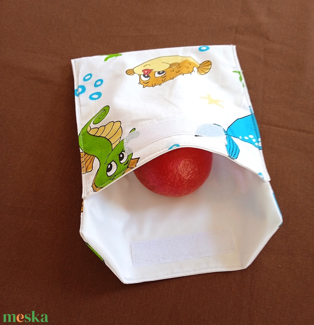 Tépőzáras snackbag,  uzsonnatasak, szendvics tartó - tengeri állatok - táska & tok - bevásárlás & shopper táska - kenyeres zsák - Meska.hu