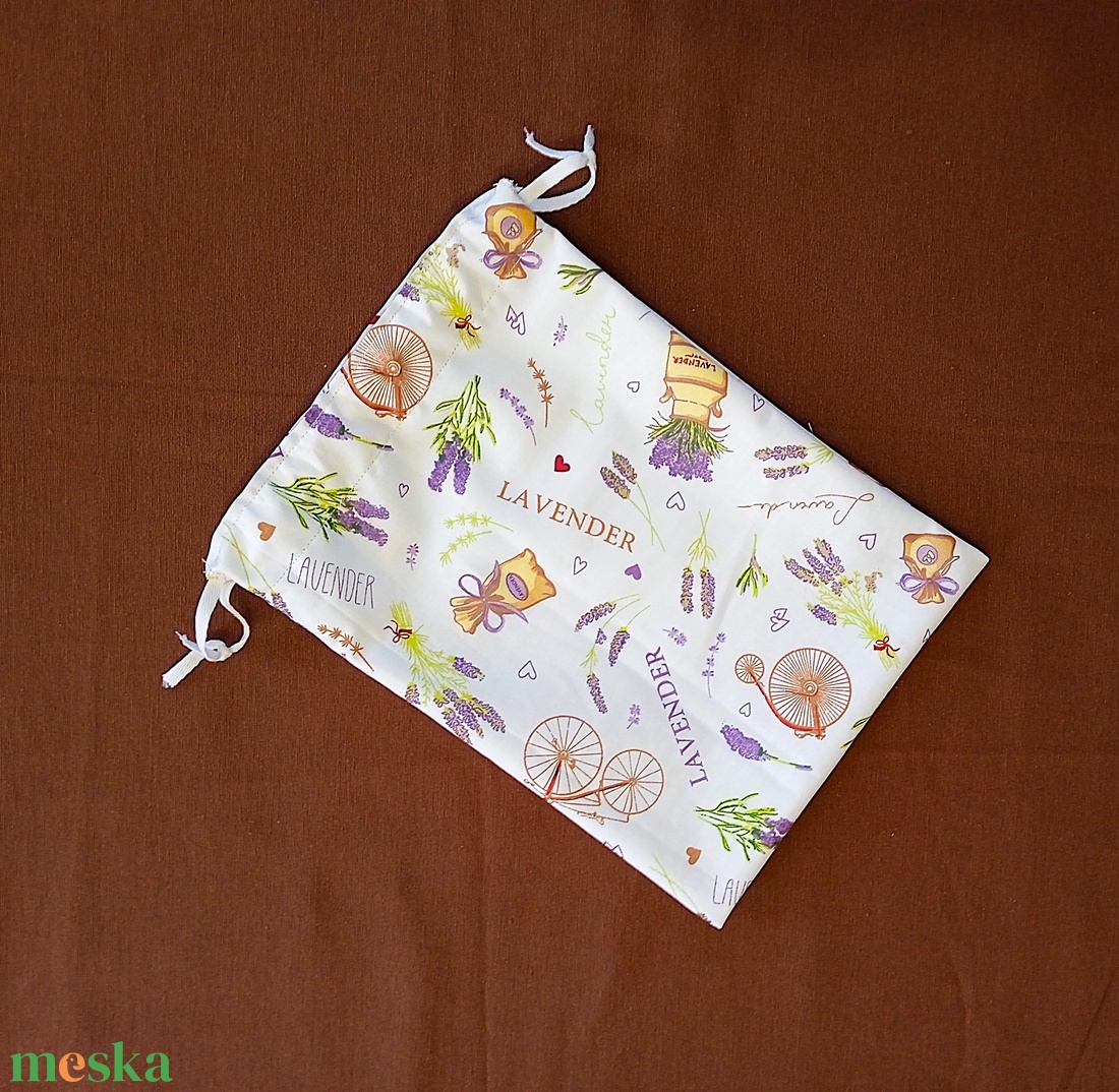 Nasi tasak, öko szendvics tasak, snack bag - levendula, bicikli, szívecske mintás - táska & tok - bevásárlás & shopper táska - kenyeres zsák - Meska.hu