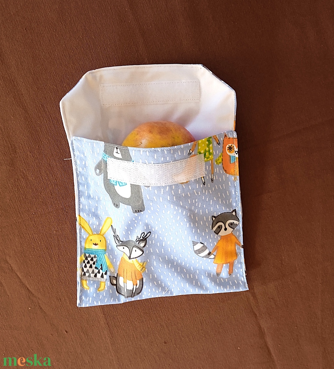 Tépőzáras snackbag,  uzsonnatasak, szendvics tartó - erdei állatok - táska & tok - bevásárlás & shopper táska - kenyeres zsák - Meska.hu