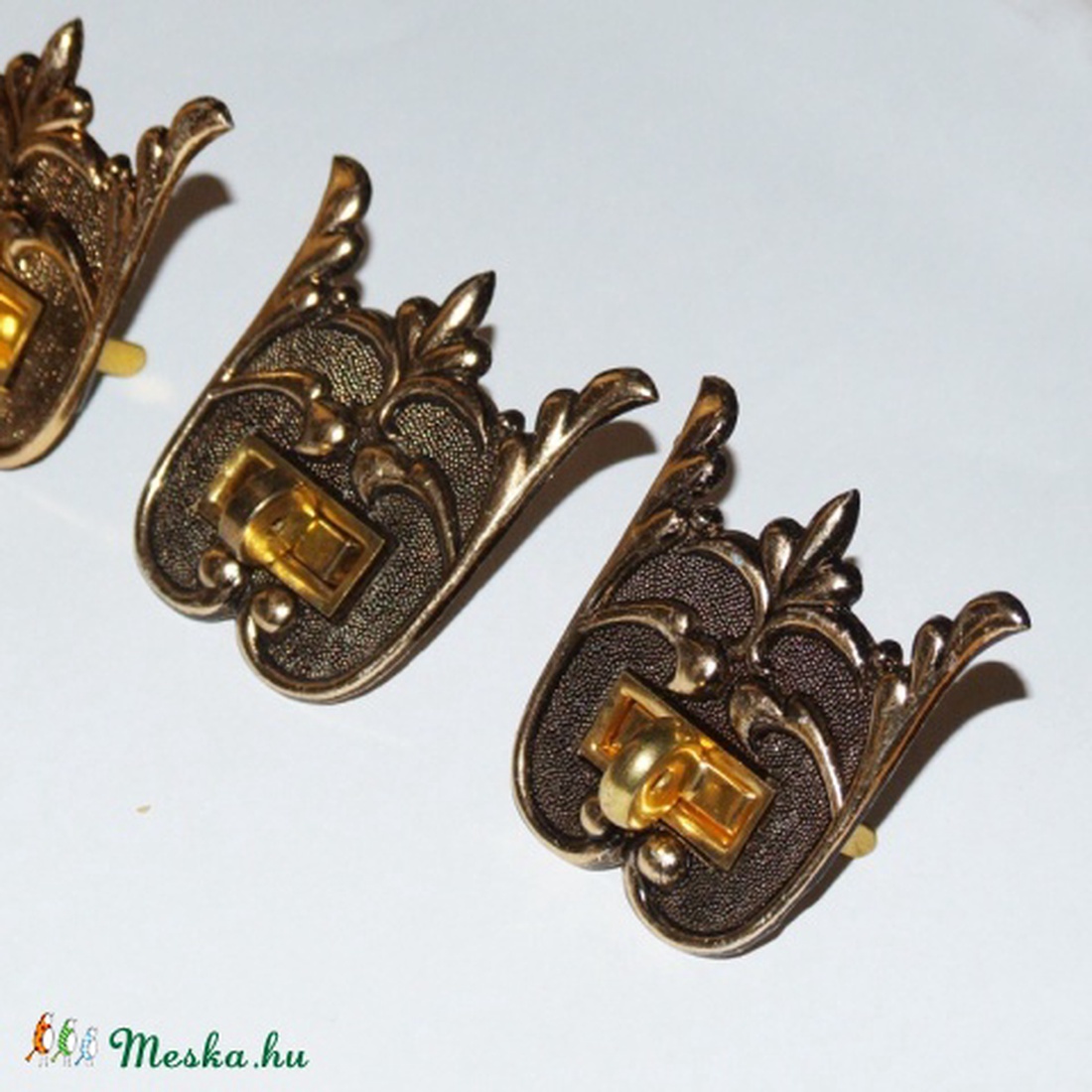 Díszes csat táskacsat zár hagyatékból - kellékek & szerszámok - gyöngyfűzés kellékek - egyéb alkatrész - egyéb alkatrész - Meska.hu