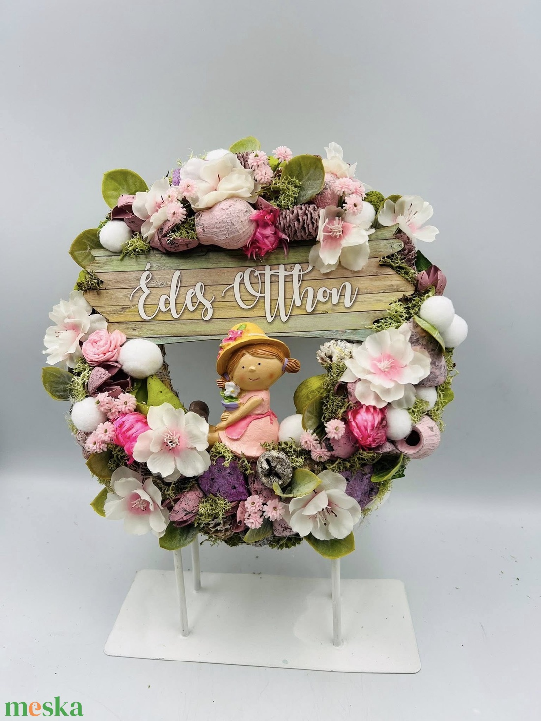 Édes Otthonos ajtódísz figurával - otthon & életmód - dekoráció - ajtó- és ablak dekoráció - ajtódísz & kopogtató - Meska.hu