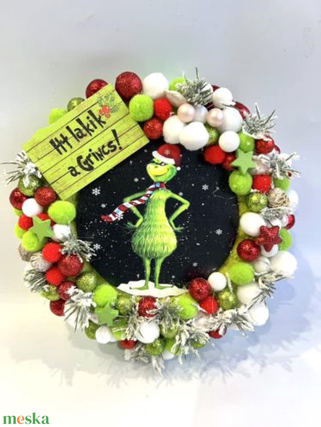 Grincs ajtódísz -itt lakik a grincs felirattal-Grincs - karácsony - adventi díszek - adventi ajtódísz - Meska.hu Grincs ajtódísz -itt lakik a grincs felirattal-Grincs - karácsony - adventi díszek - adventi ajtódísz - Meska.hu
