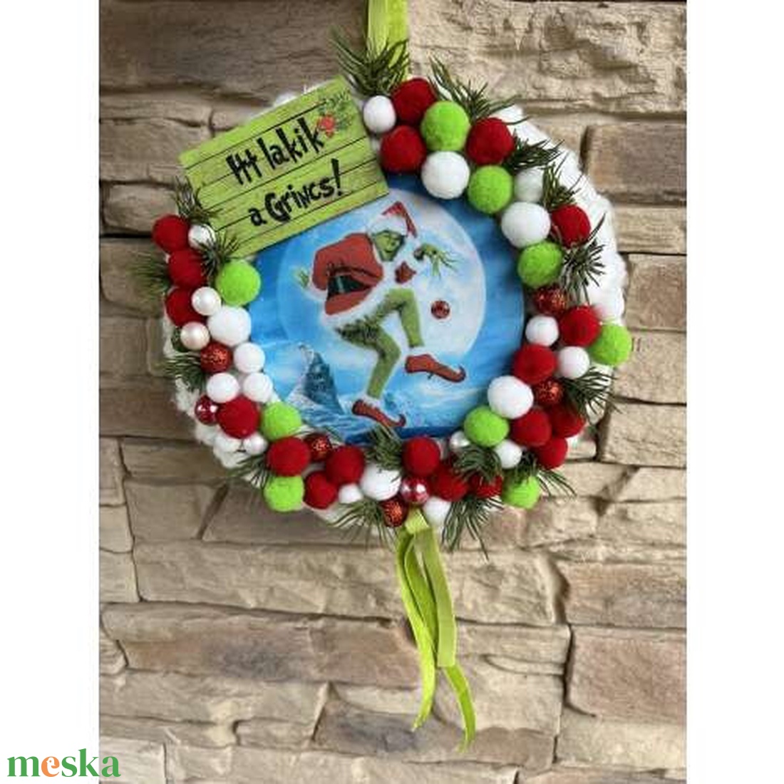 Grincs ajtódísz kék hátérrel ,egész alakos - karácsony - adventi díszek - adventi ajtódísz - Meska.hu Grincs ajtódísz kék hátérrel ,egész alakos - karácsony - adventi díszek - adventi ajtódísz - Meska.hu